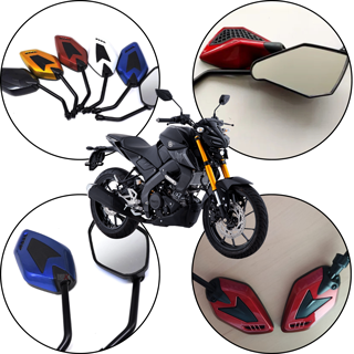 Espejo Retrovisor Universal Moto Lujo